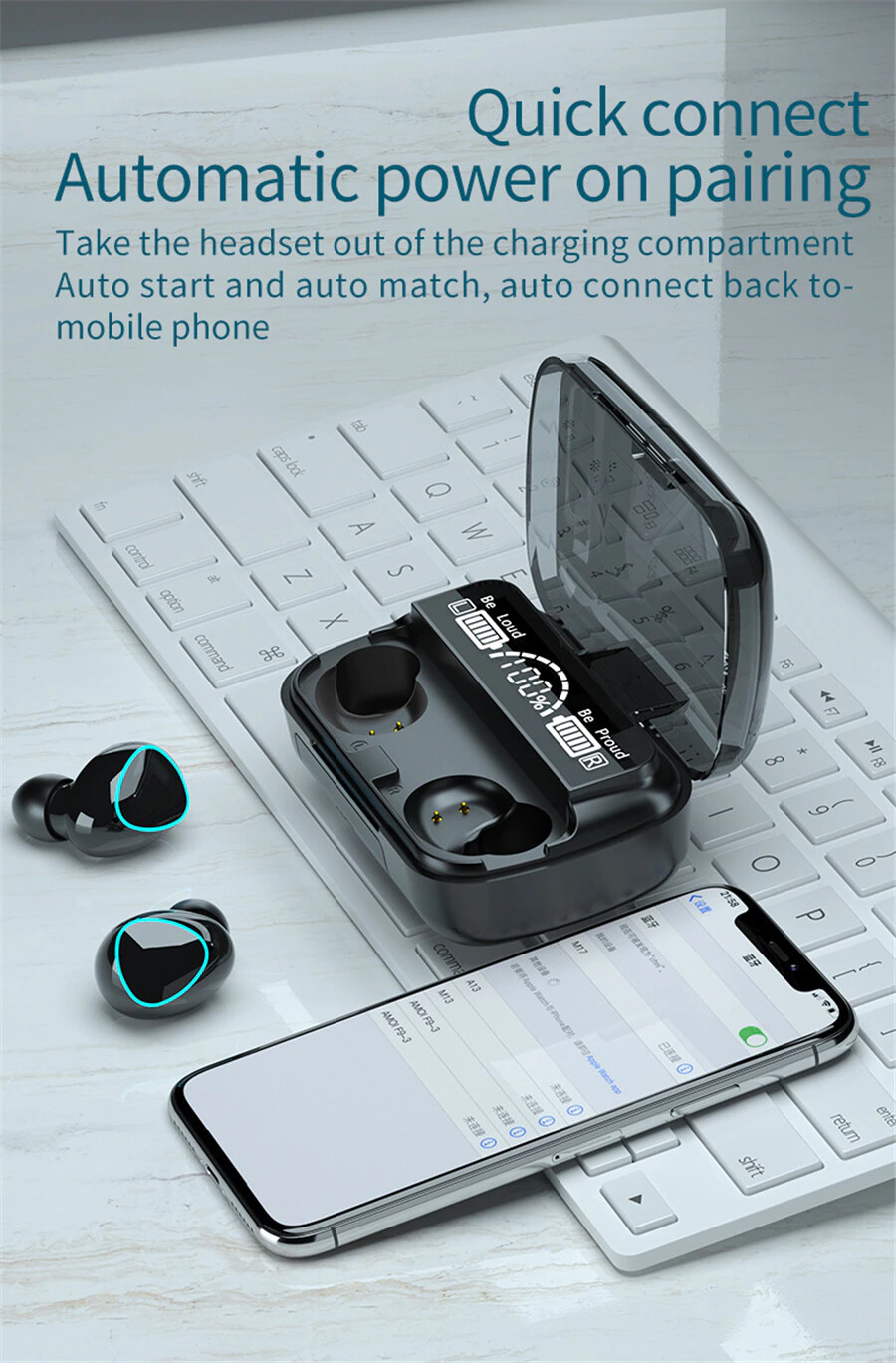TWS Bluetooth 5.1 Earphones 9D Stereo Sports Waterproof Earbuds Headsets 3500mAh
