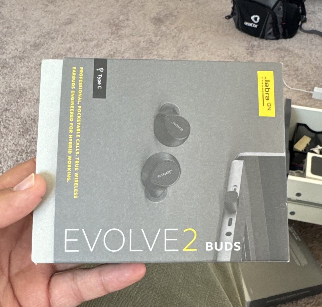 Jabra Evolve2 Buds True Wireless Bluetooth In-Ear Earbuds USB-C Black/Gray