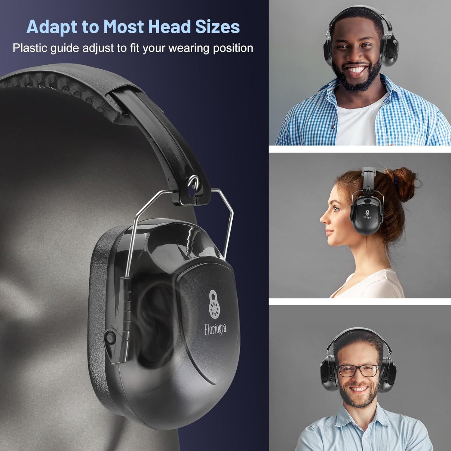 2 Pack 34dB Noise Canceling Earmuffs Hearing Protection Shooting Mowing Work PPE