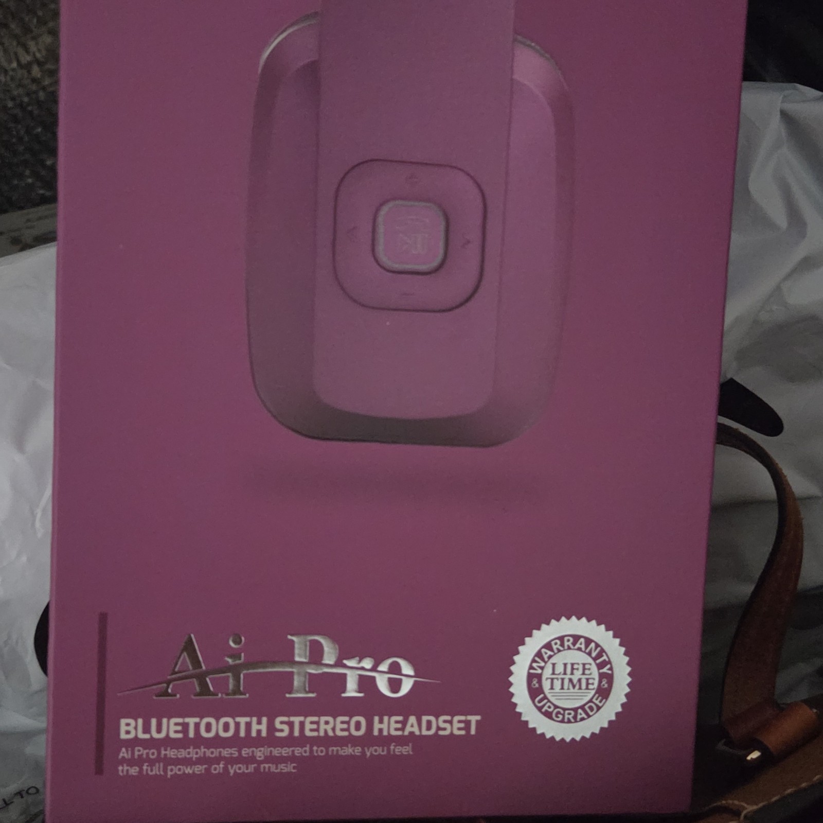 Ai Pro AIPRO-200 PLUS Bluetooth Wireless Over-Ear Stereo Headset Purple