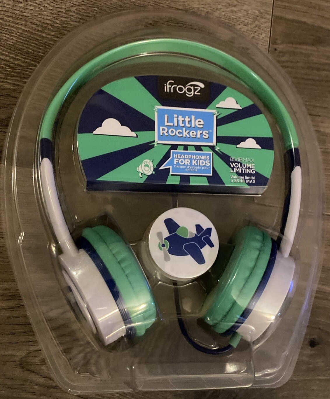 ifrogz Headphones Little Rockers Ear Green Blue White Train Airplane Racecar New