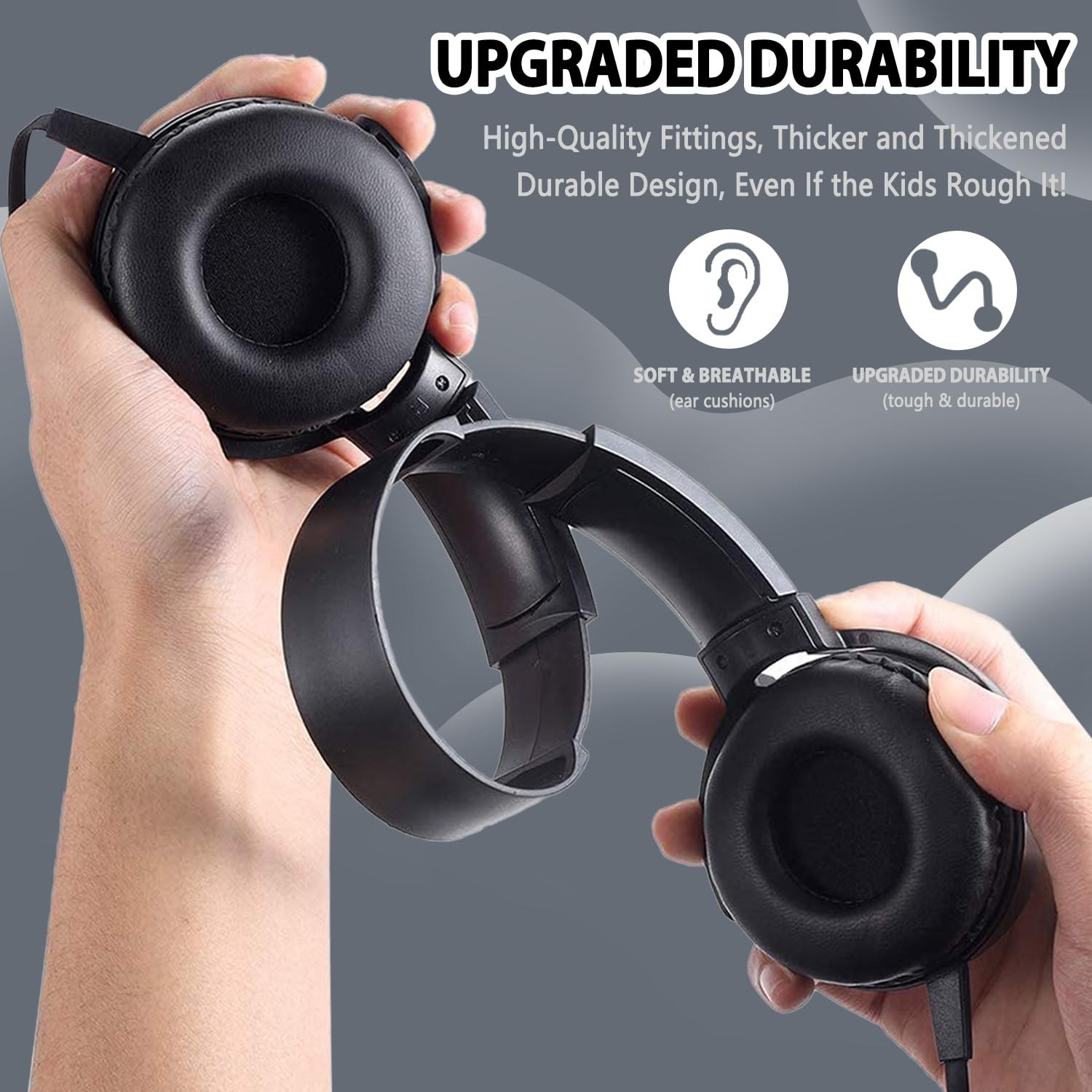 Wensdo Headphones Bulk 5 Pack Black MIC