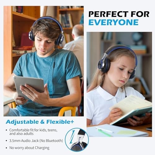 AILIHEN C8 Kids Wired Headphones with Microphone for School, On Ear Headsets …
