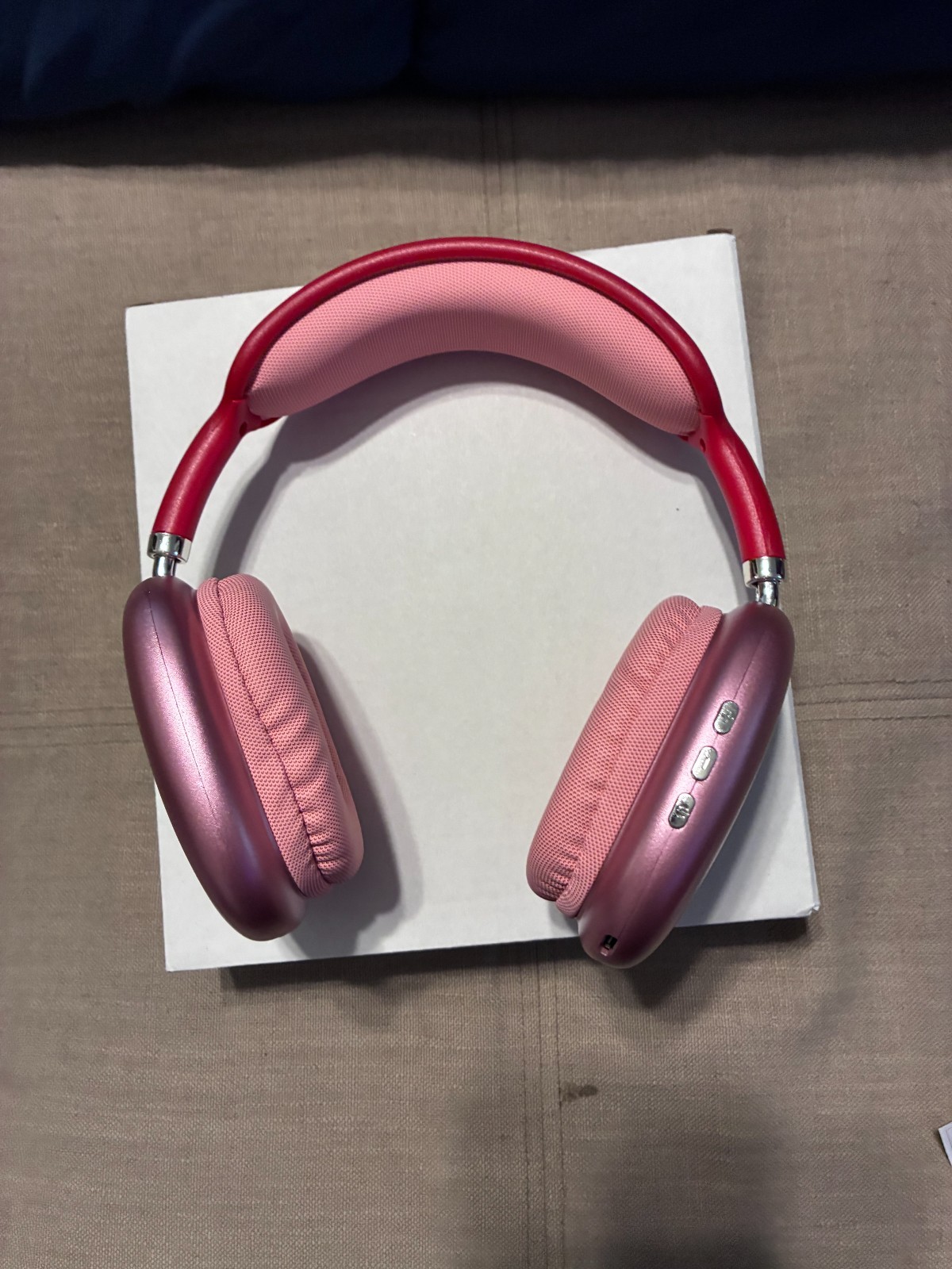 NEW P9 Pro Max Wireless Bluetooth Headphones Over Ear Headset Rose Gold Pink