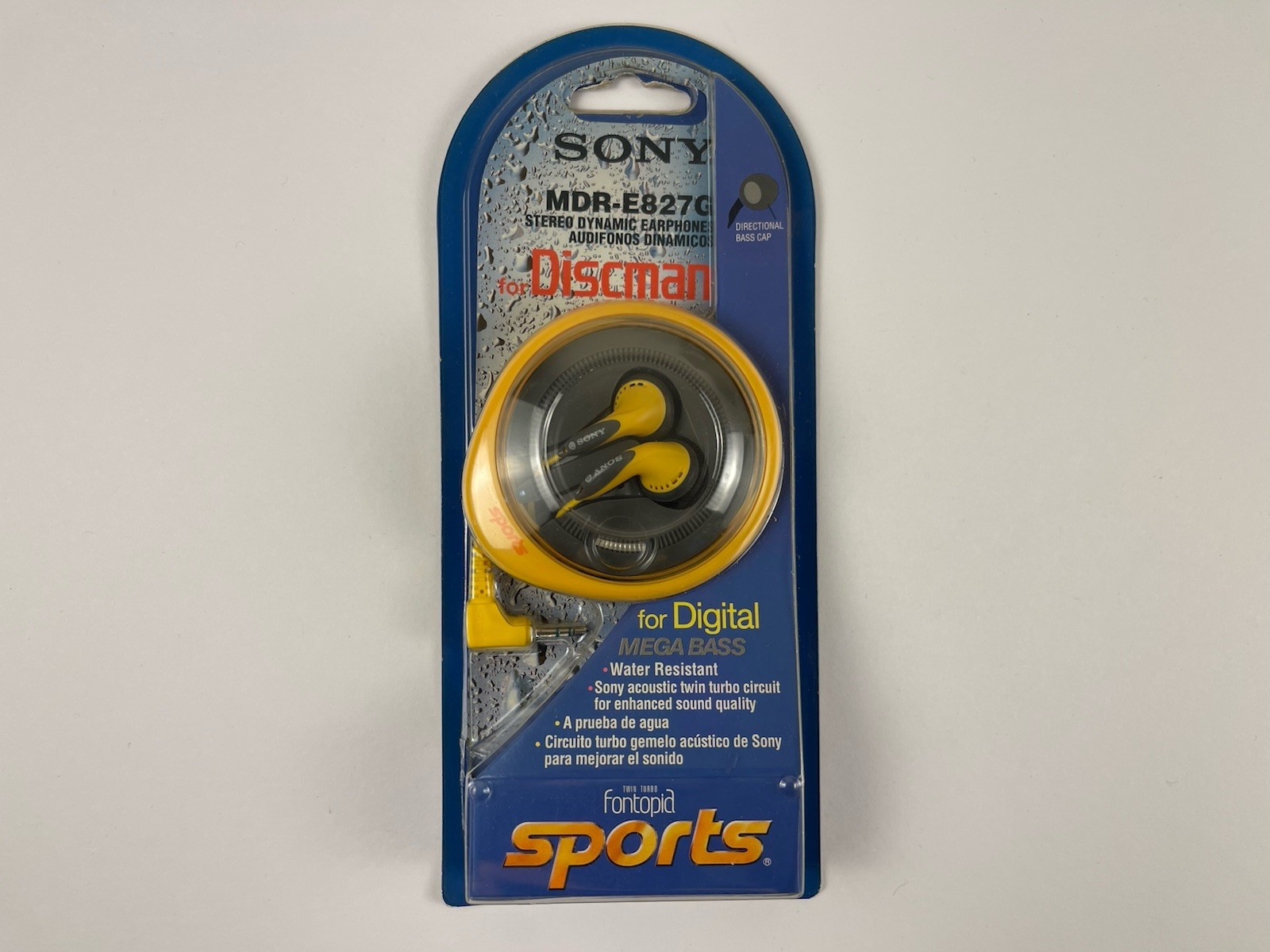 SONY MDR-E827G Vintage Water Resistant Sport Earphones Discontinued