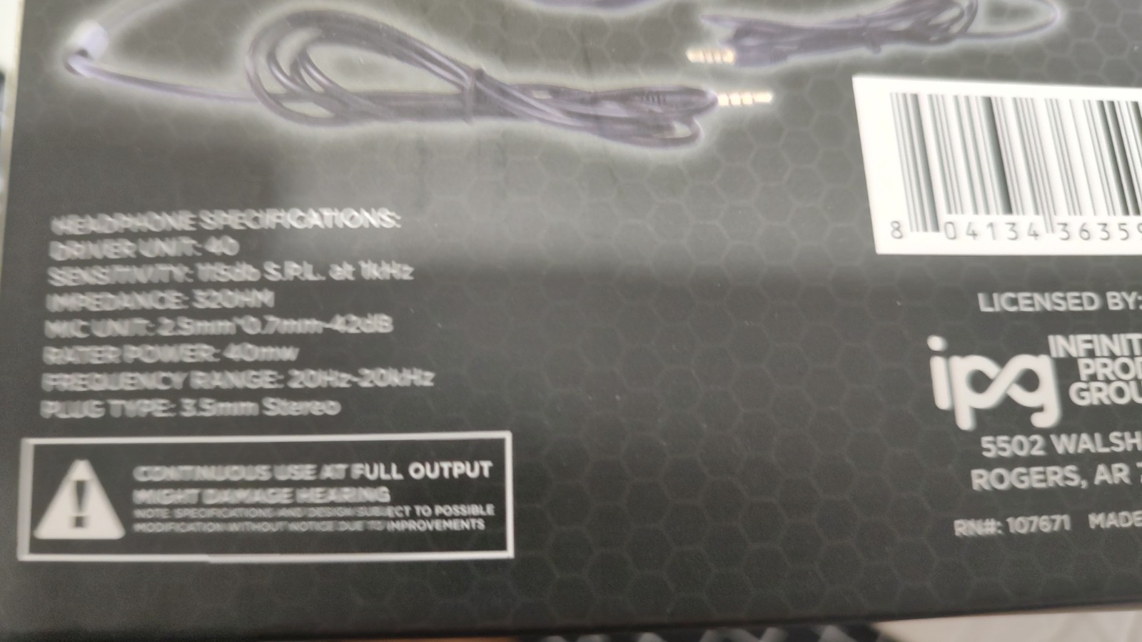 NCAA Florida Gators Foldaway Headphones 3.5mm Black w Blue & White New in Box