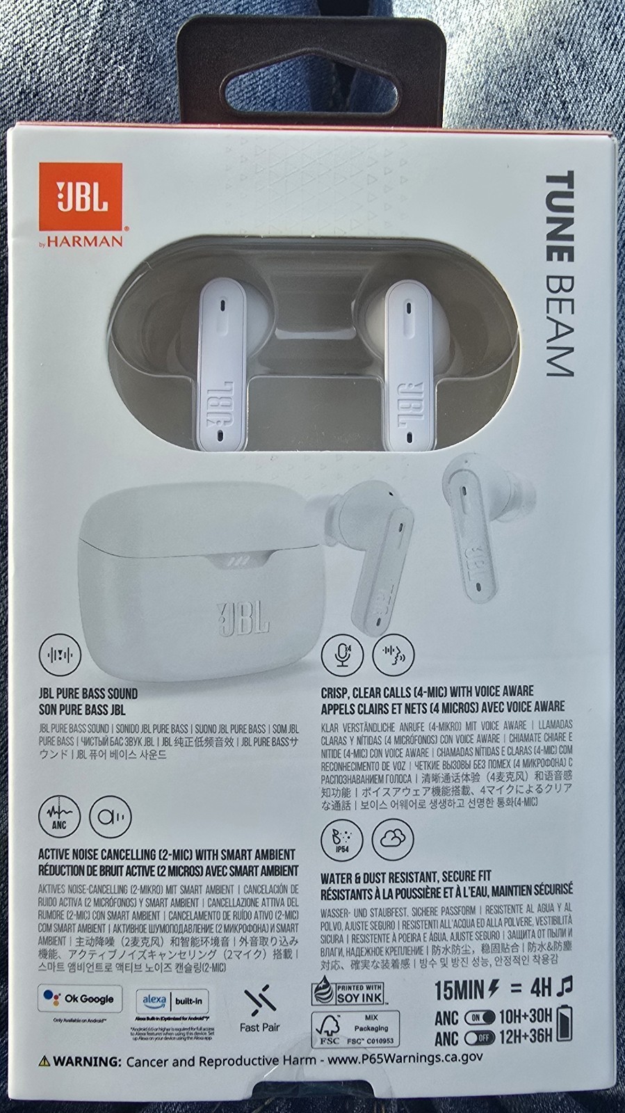 JBL Tune Flex True Wireless Bluetooth In-Ear Headphones – White