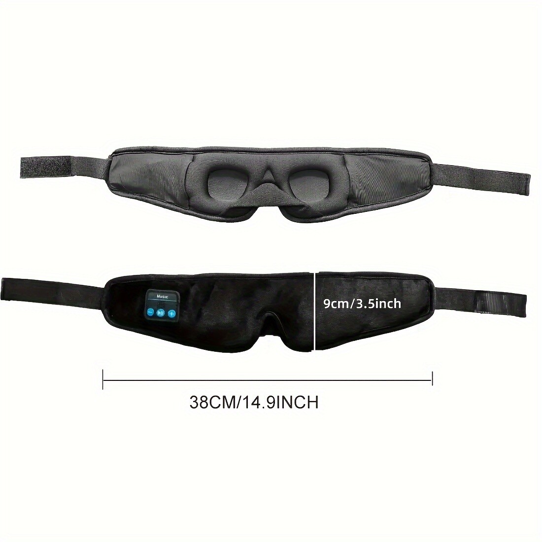 Women Men Music 3D Sleeping Eye Mask Blackout with Bluetooth Headphones Speakers
