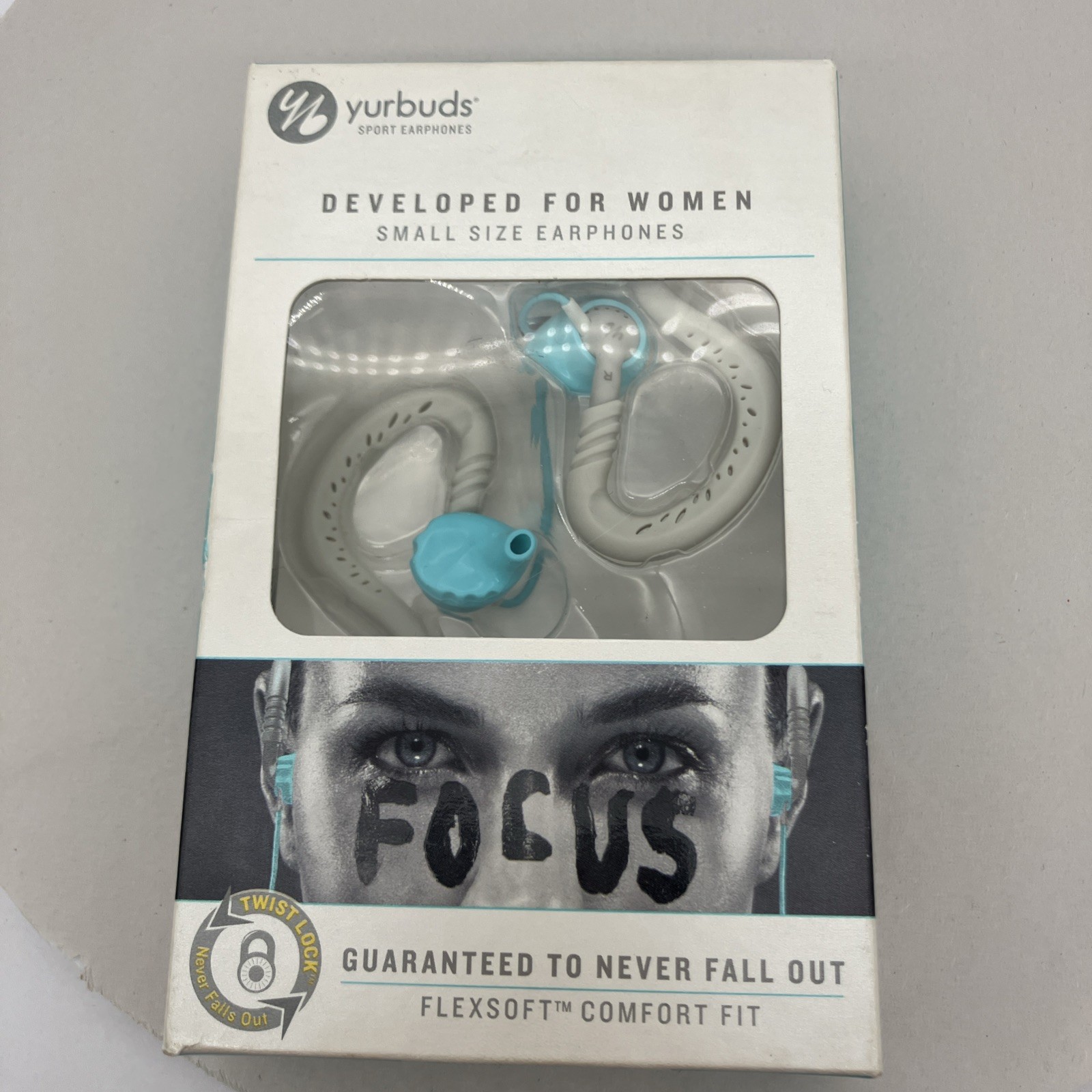 Yurbuds Focus Sport Women’s Headphones – Blue – Sealed Package NEW
