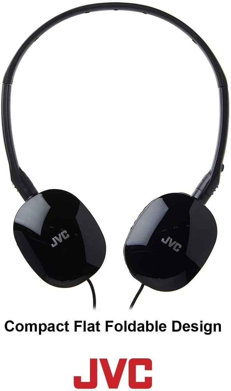 Flats On-Ear Wired Headphones – Flat Foldable Design – 30mm Driver for Powerf…
