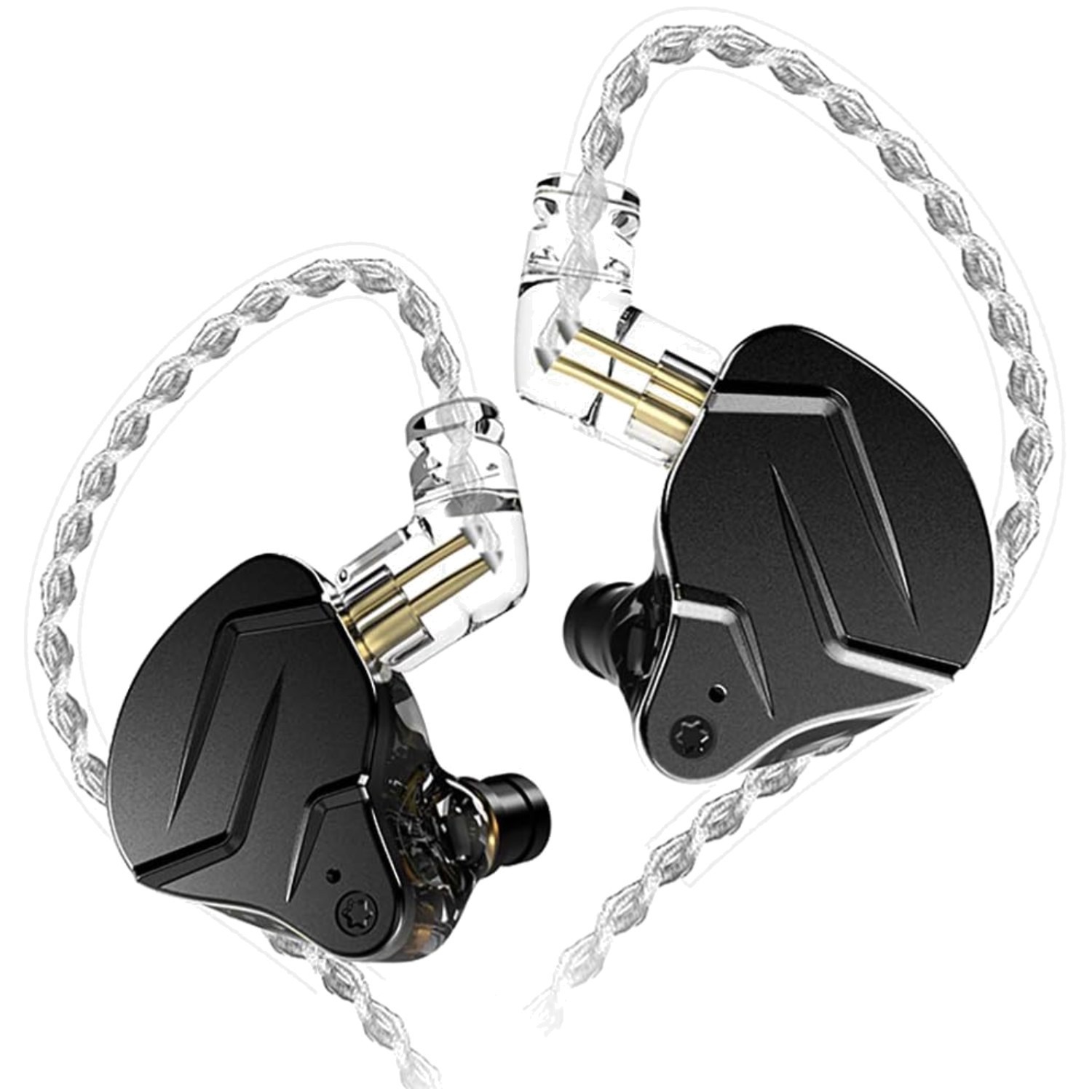 Stylish KZ ZSN PRO X Hybrid Earphones – Balanced Sound & Isolation, Black