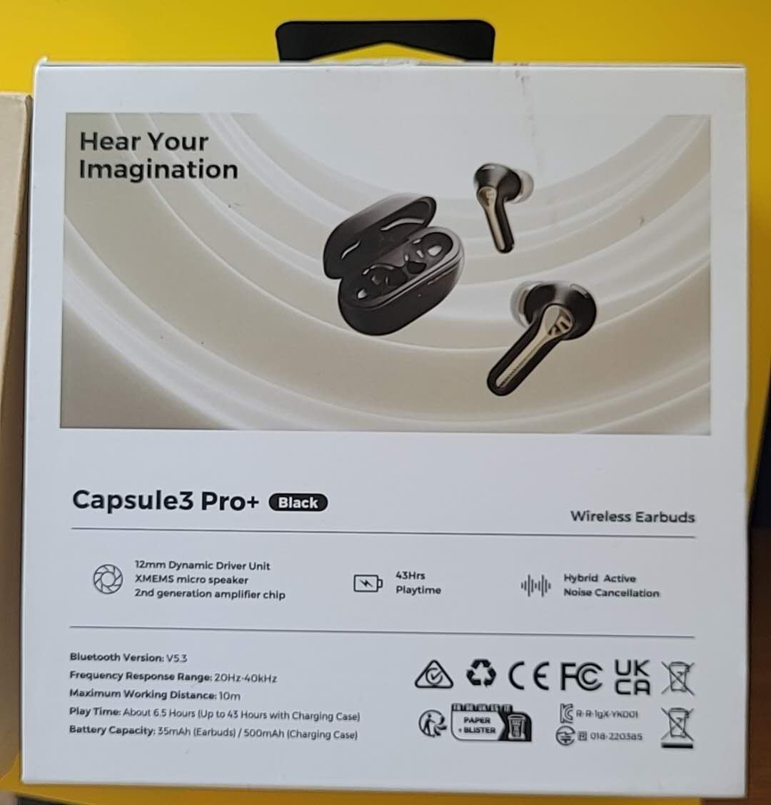 SoundPEATS Capsule3 Pro+ Wireless Earbuds ANC Hi-Res LDAC xMEMS Bluetooth
