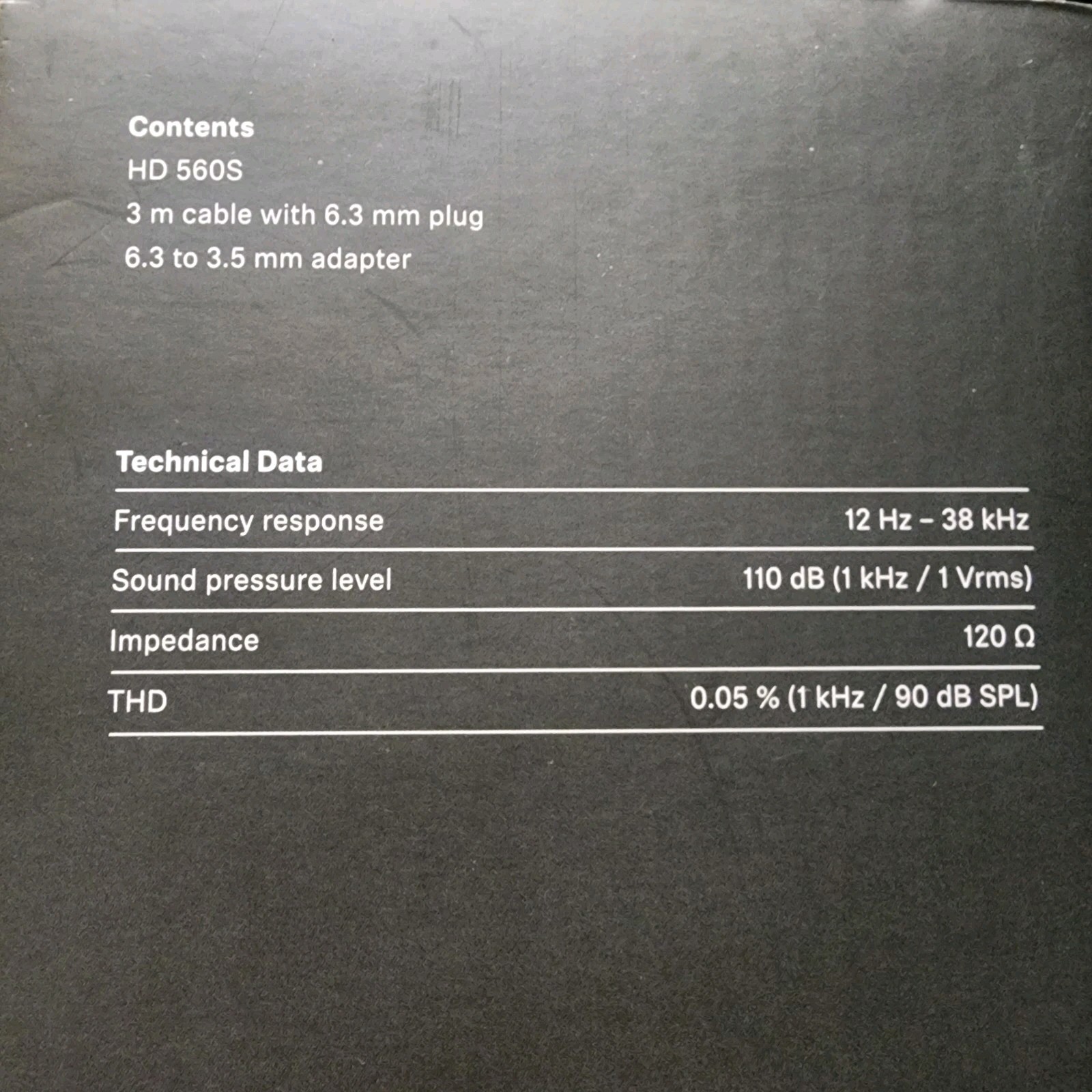 Sennheiser HD 560S Headphones With Original Box and Adapter Reference Open Back