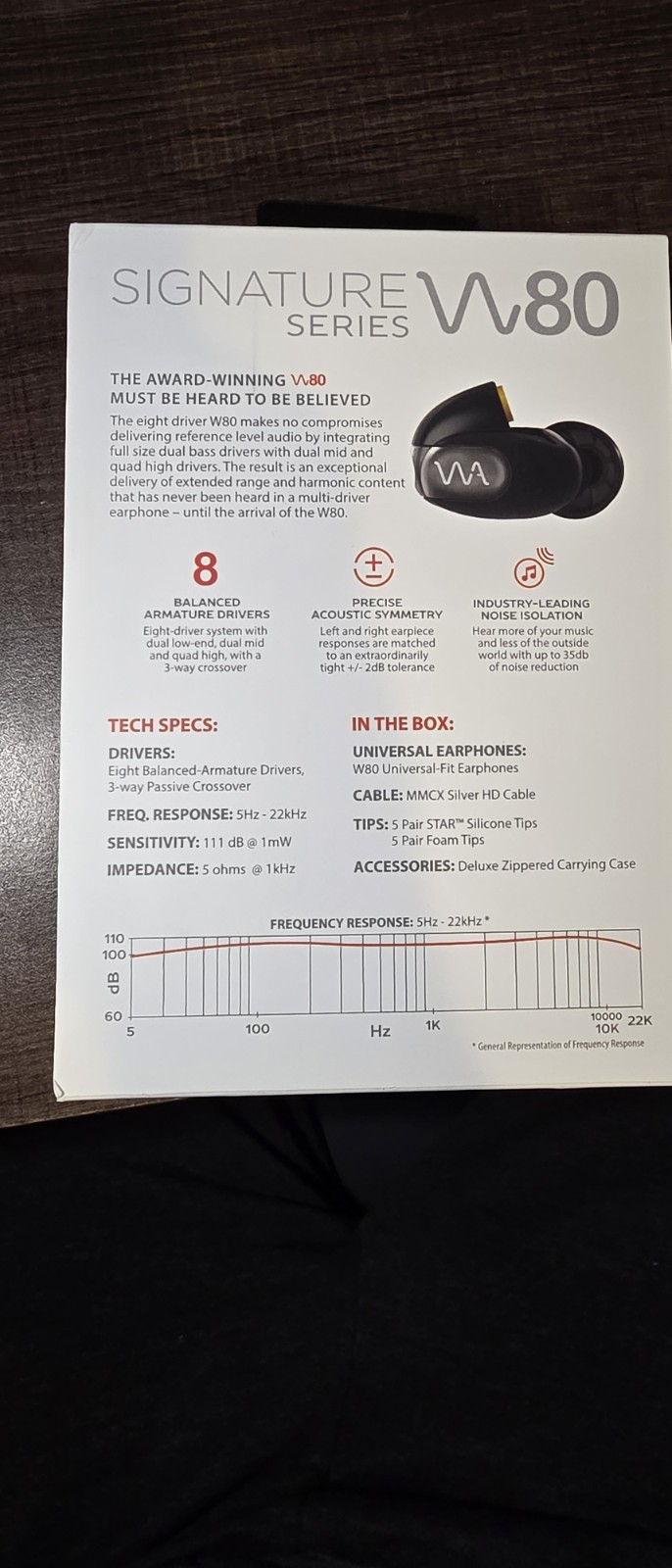 Westone Audio W80 V3 Signature Series 8-Driver In-Ear Monitors MMCX Open Box