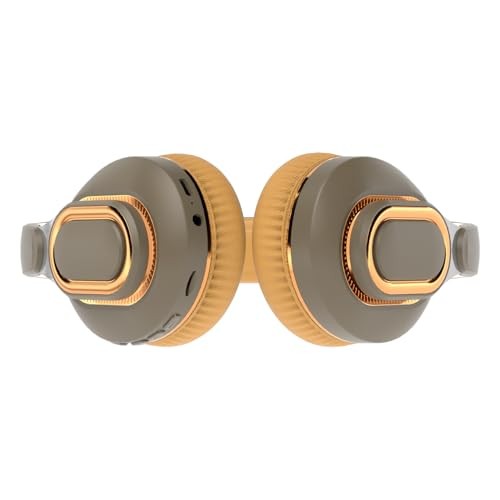 H7 Bluetooth Wireless Over Ear Headphones – 1.5m Audio – Brown-Green