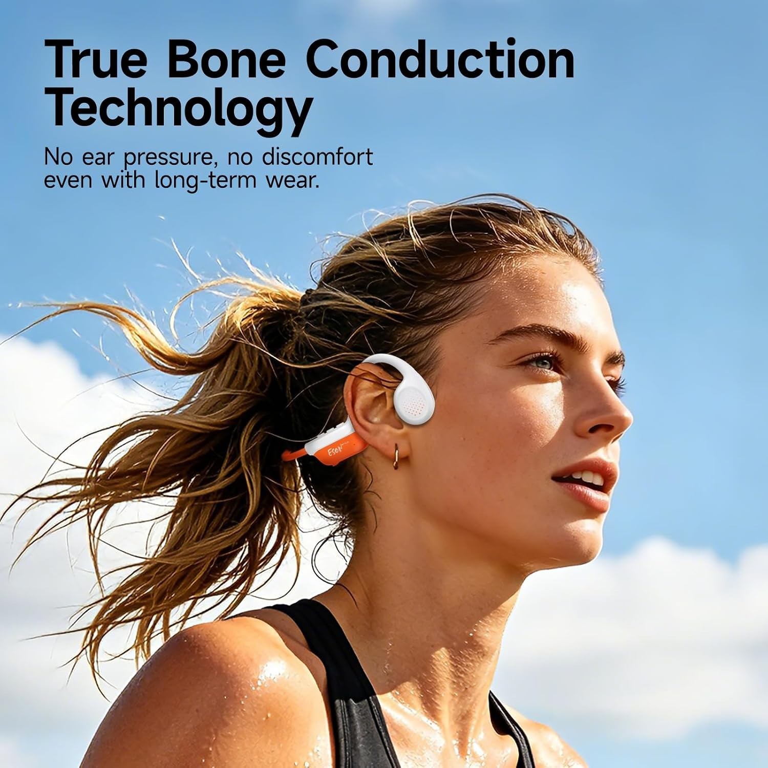 Auriculares de Conducción Ósea Bluetooth 6.0 IPX7 10H para Deportes. Nuevo