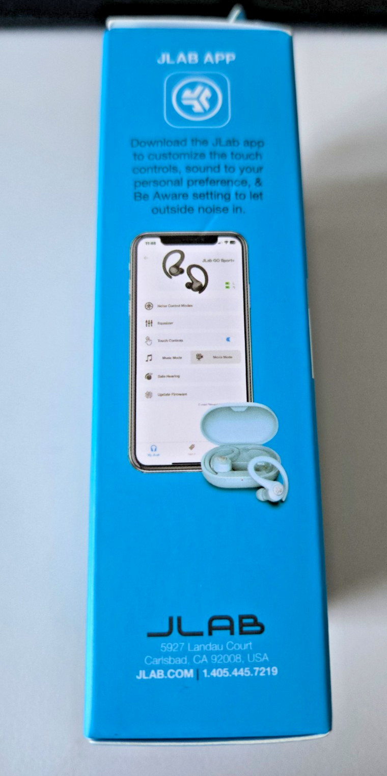 NEW JLab Go Sport+ True Wireless Bluetooth Earbuds Charging Case, Light Blue