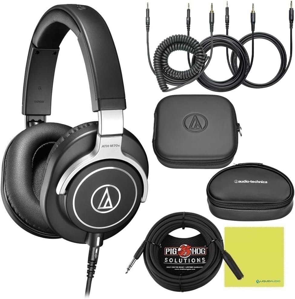 Liquid Audio Audio Technica ATH-M70x Professional Monitor Headphones.. -OPEN BOX