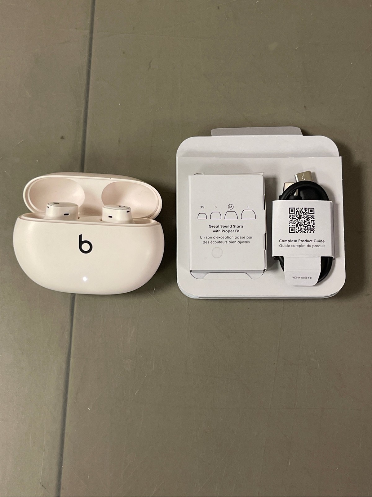 Studio Buds + True Wireless Noise Cancelling Earbuds – Ivory/Cream – ONE SIZE