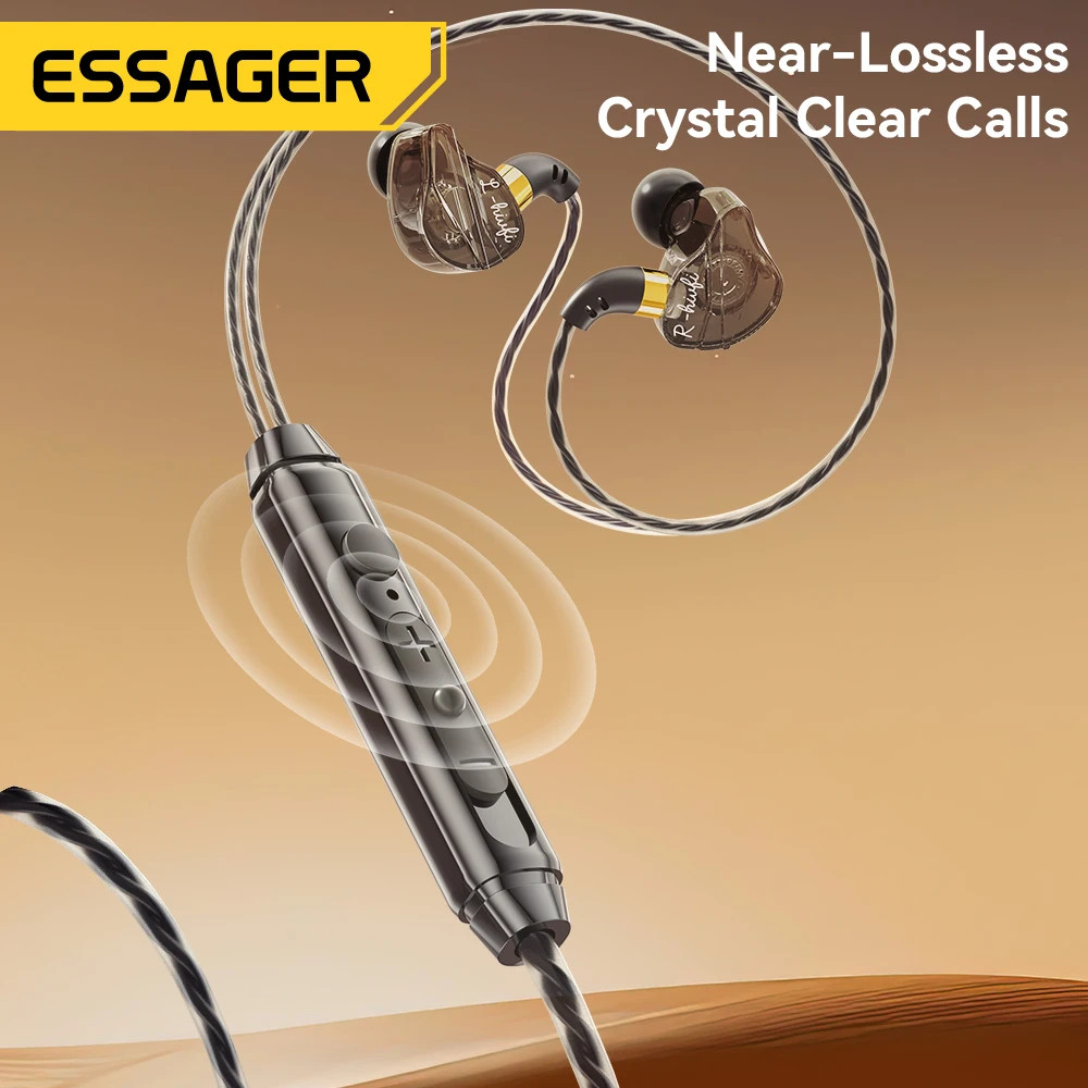 3.5mm Wired Headphones In Ear Type C Wired HiFi Headset Bass Stereo Sport Game M