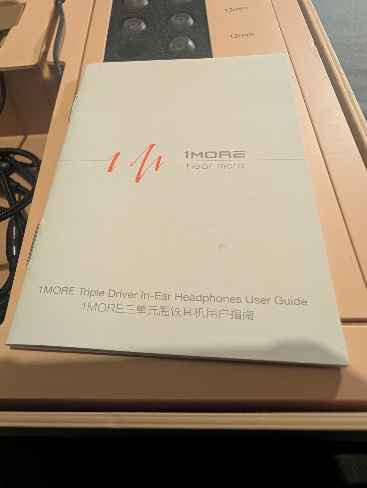 1MORE Triple Driver In-Ear Headphones E1001 Rose Gold – 99% Complete w/ Case