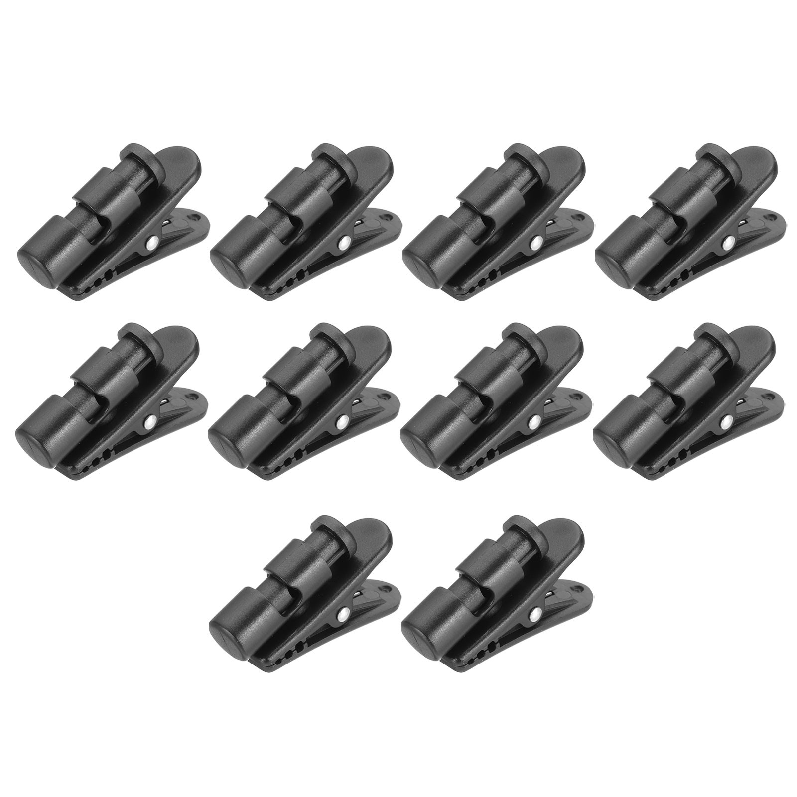 10 Pcs 360 Degree Rotate Headphone Wire Clip 1.54″x0.45″x0.79″ Black