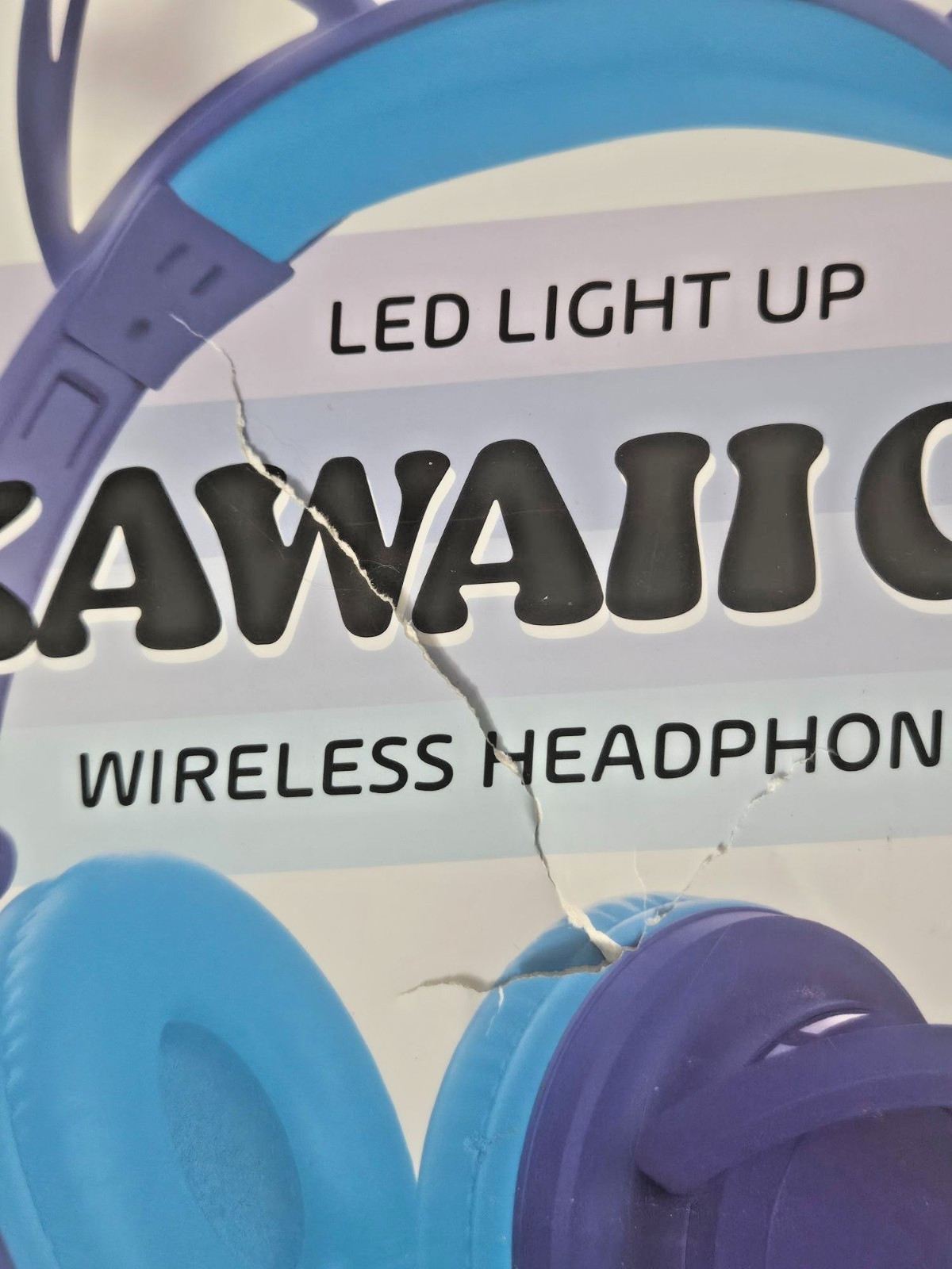 Art+Sound Kawaii Cat LED Light Up Bluetooth Headphones Kids Teen New Open Box