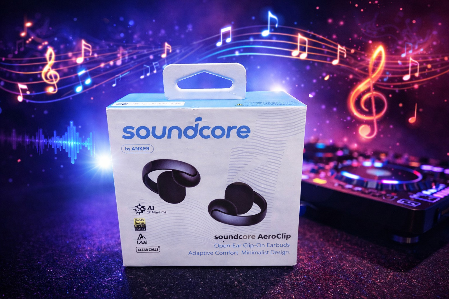 Soundcore AeroClip Open-Ear Earbuds Aero Clip On Headphones Adaptive Comfort NEW