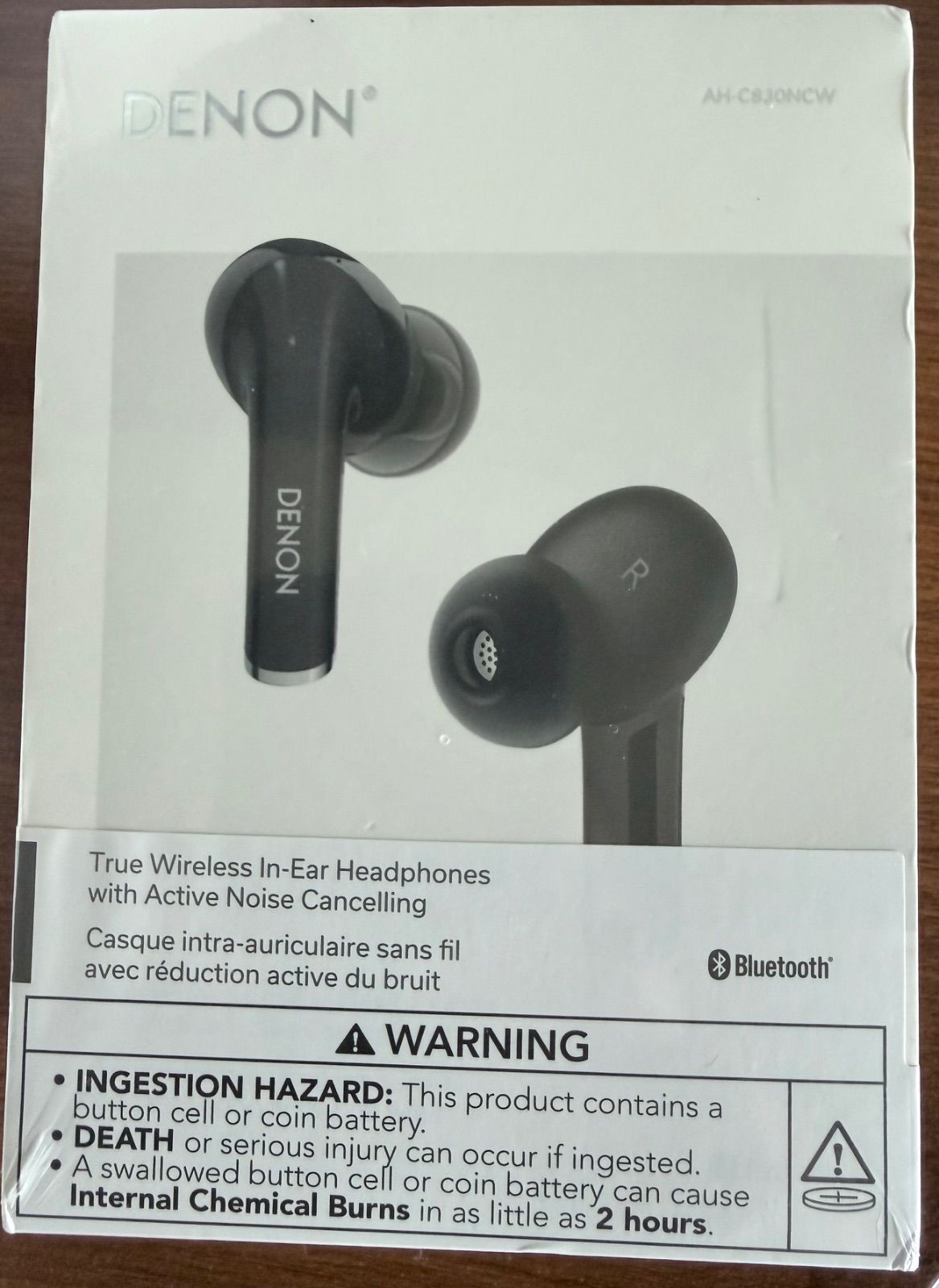 Denon AH-C830NCW True Wireless ANC Earbuds Sealed New Black