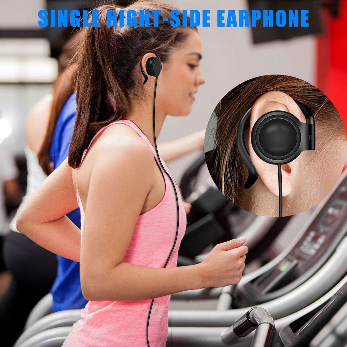 Single-Sided Earbud with Adjustable Hook – Ideal for Professionals & Students