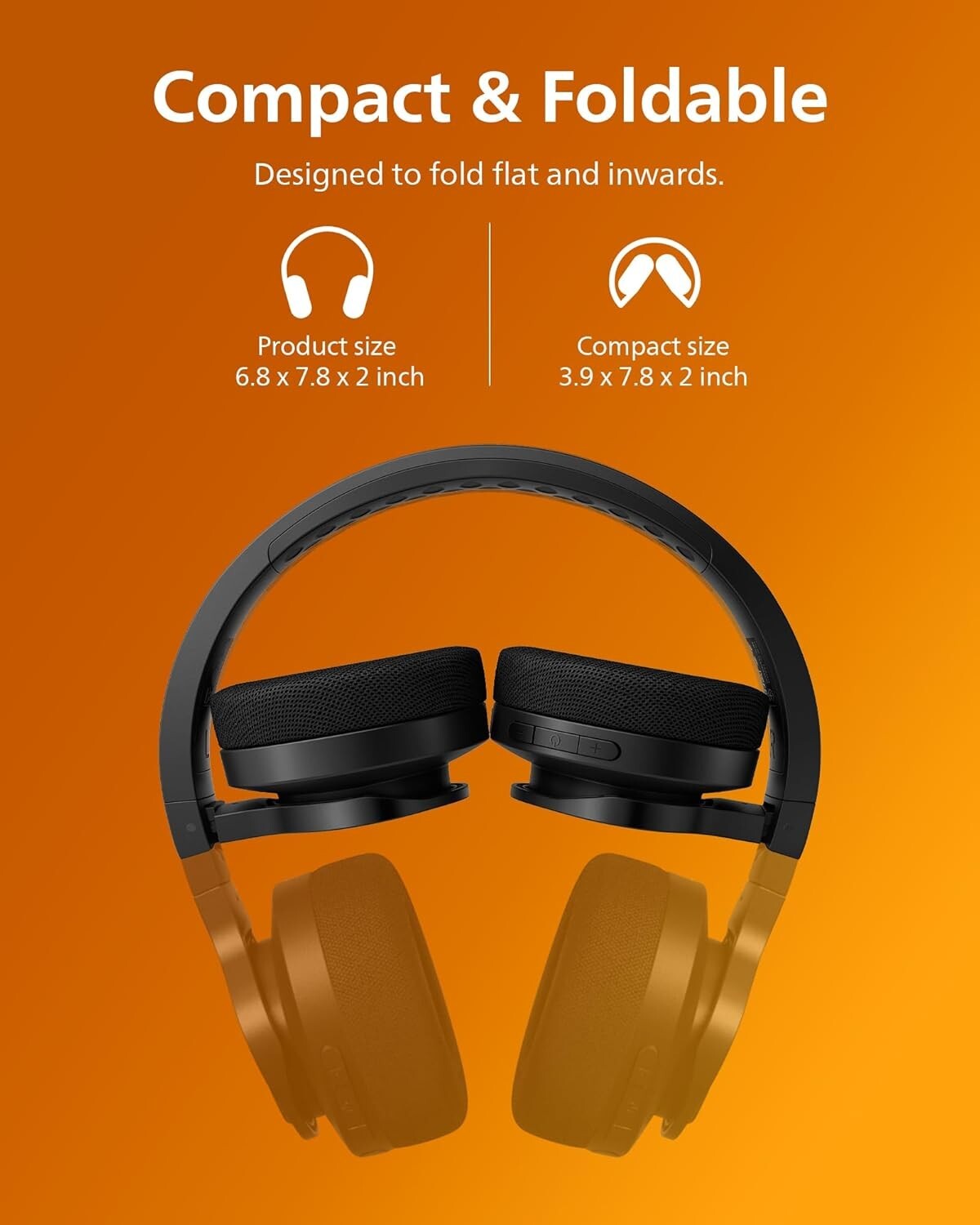 Philips A4216 Wireless Headphones, Over-Ear Bluetooth Headphones Washable IP55