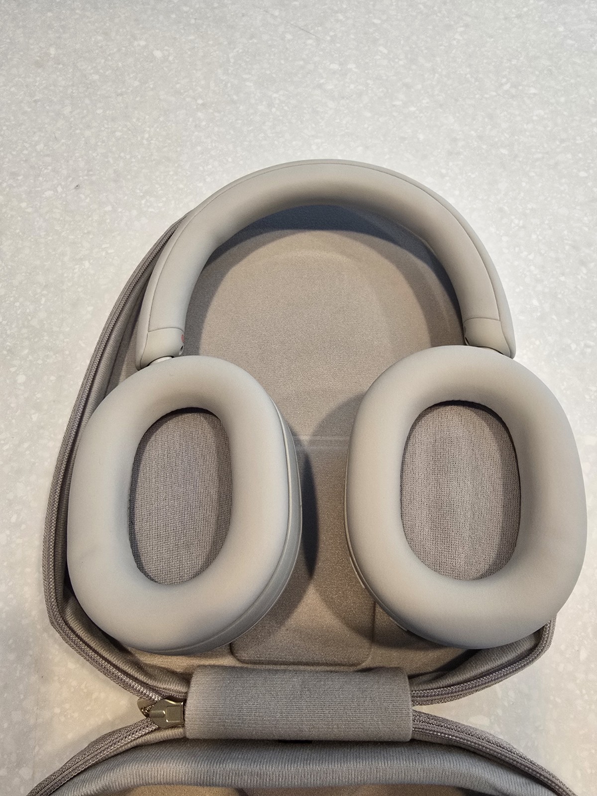 Sony 1000X Series Over-Ear Wireless Bluetooth Headphones Gray w/ Case & Cables