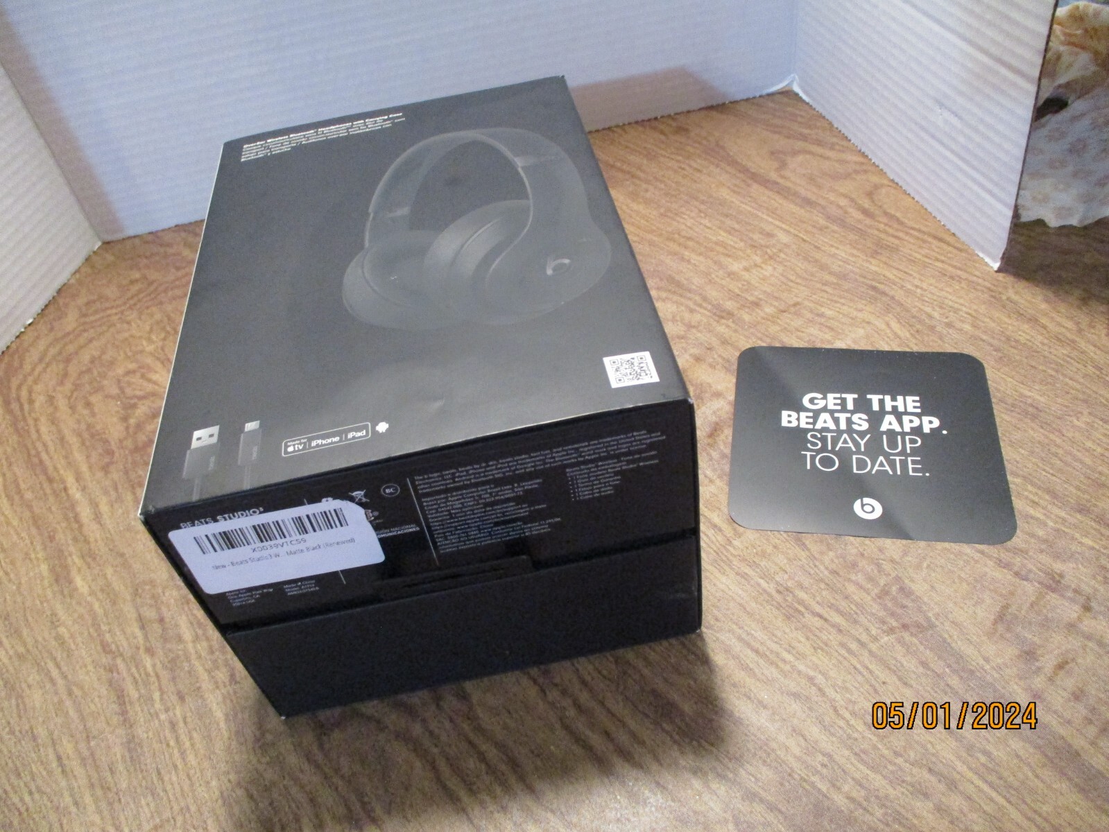 Beats Studio3 Headphones by Dr. Dre Over the Ear Black Wireless Empty Box Only