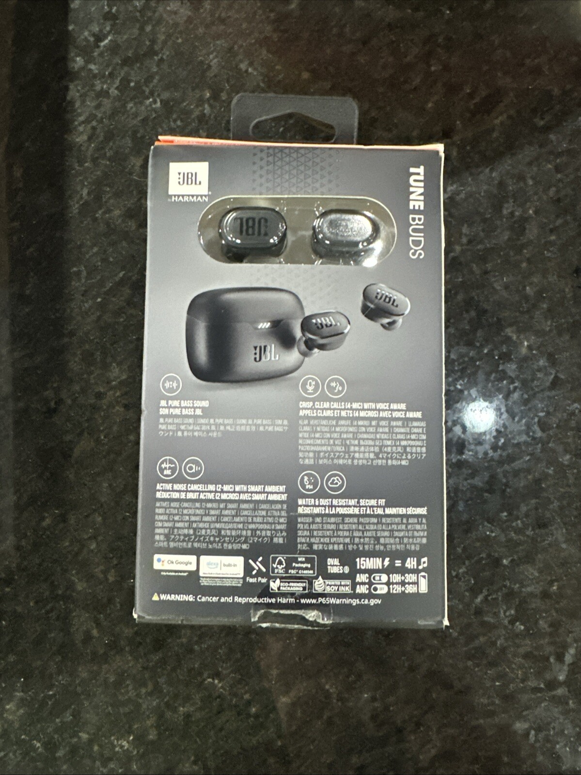 JBL Tune Buds Perfect Fit Wireless Bluetooth Heahphones – Black