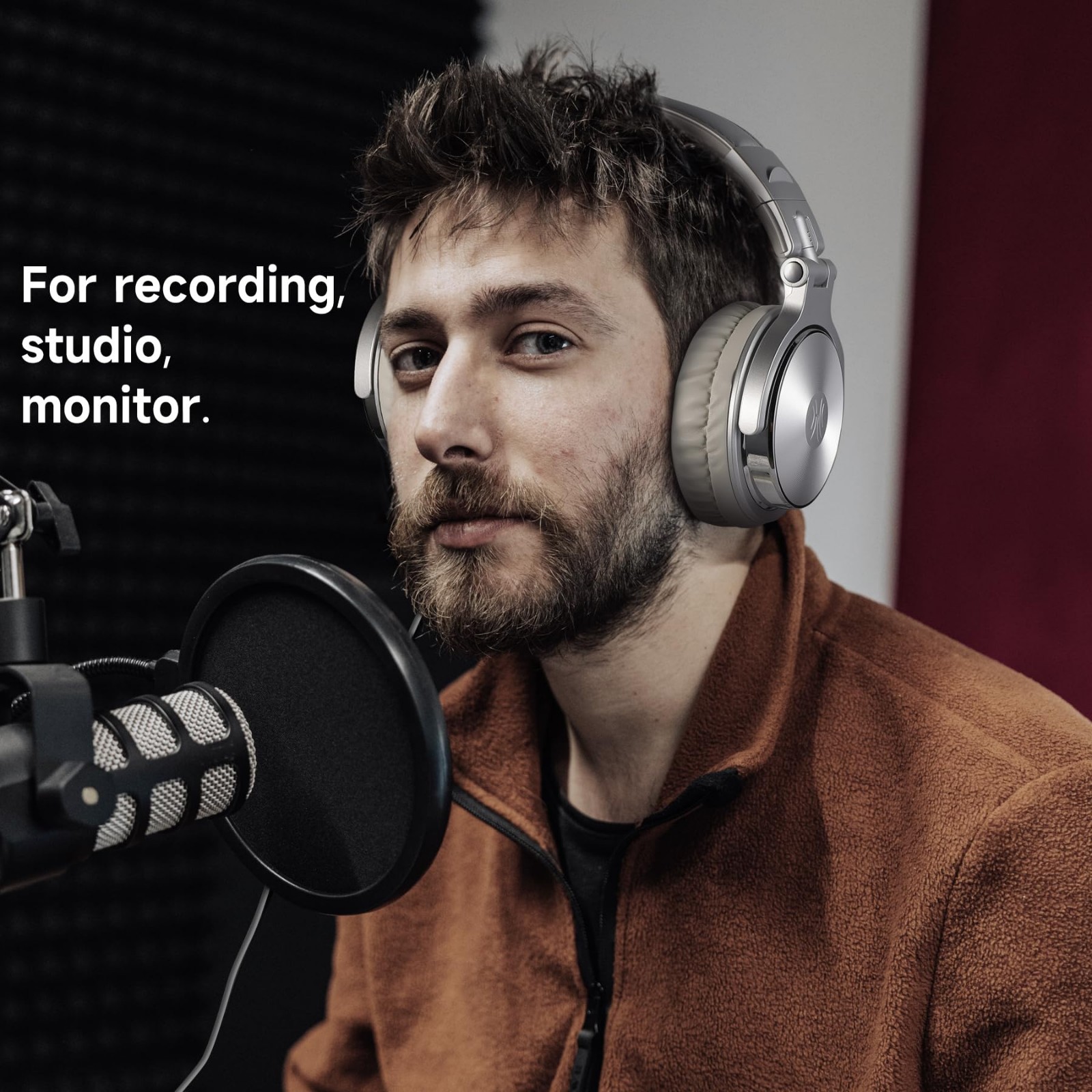 Wired Over Ear Studio Monitor Headphones, 50mm Drivers, 1/4 to 3.5mm Jack, DJ Mi