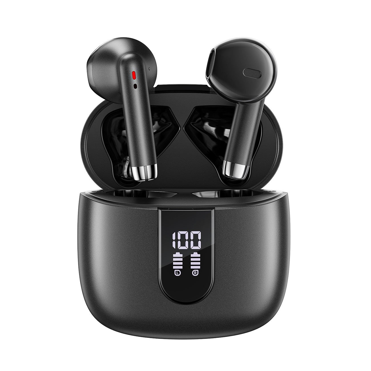 320mAh BT 5.4 Type-C black Clear sound black long battery life wireless earbuds