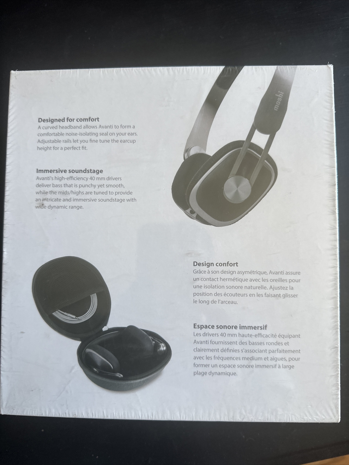 Moshi Avanti Air On-Ear Headphones Black 99MO035007 3.5mm