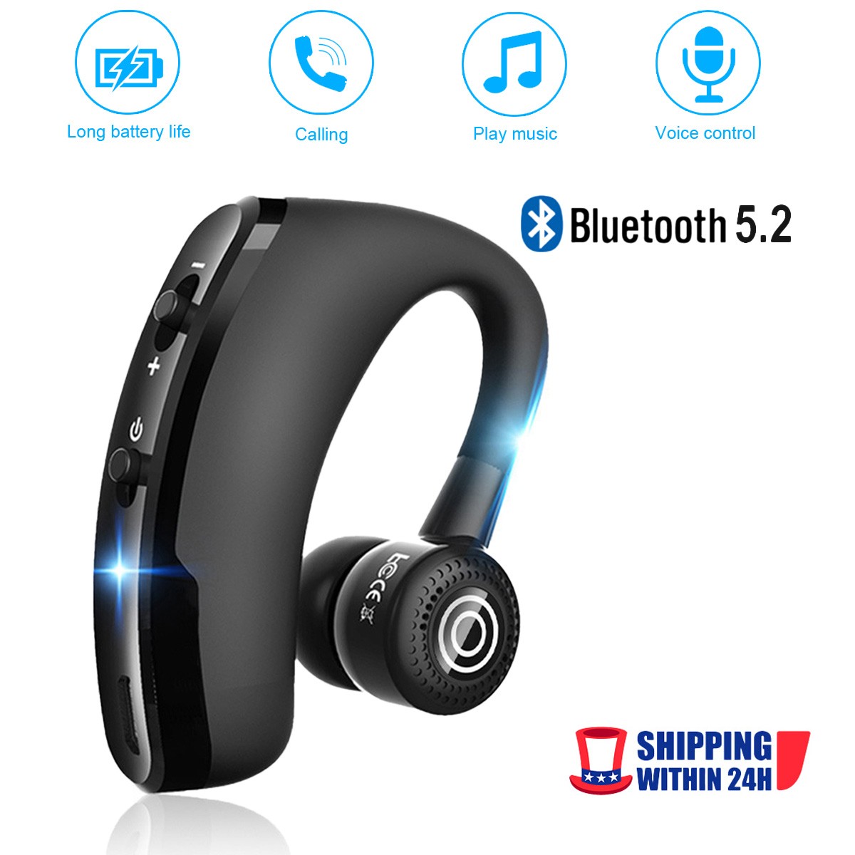 Wireless Earbuds Bluetooth 5.2, 12Hrs Talk Noise Reducing Micro USB Charging New