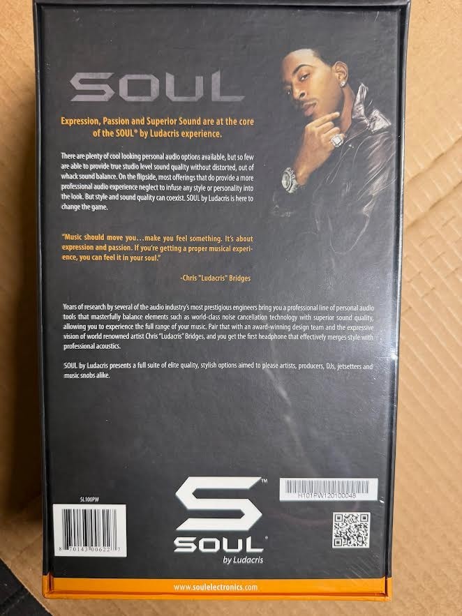 Soul by ludacris SL100 Headband Headphones w/ In-Line Remote Control SEALED(NEW)