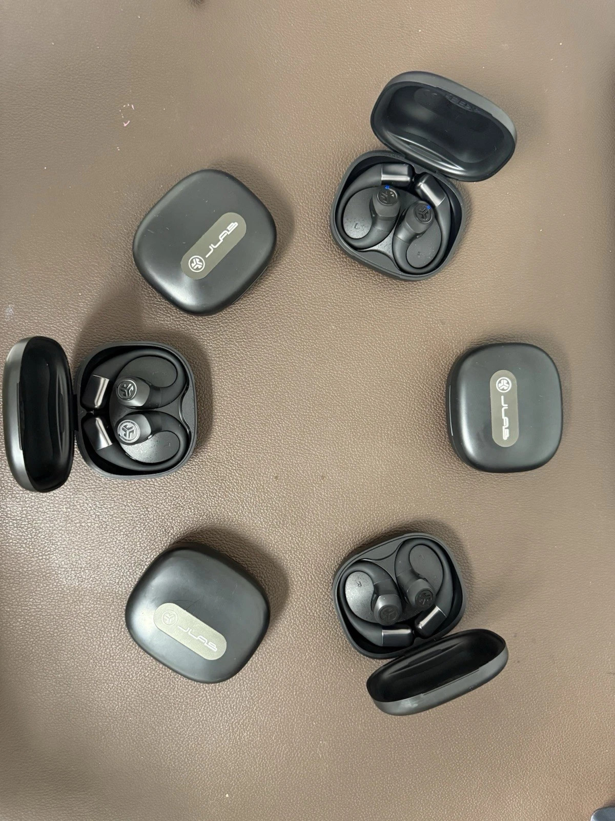 JLab Epic Open Sport Earbuds Black Bluetooth Open-Ear Used Tested
