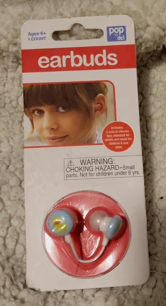 earbuds POP by DCI 2 Sets of Silicone Tips adult/kids YELLOW RUBBER DUCK Jeep
