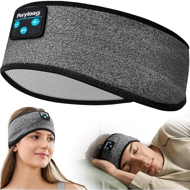 Perytong Sleep Headphones Bluetooth Headband, Sports Wireless Charcoal Grey