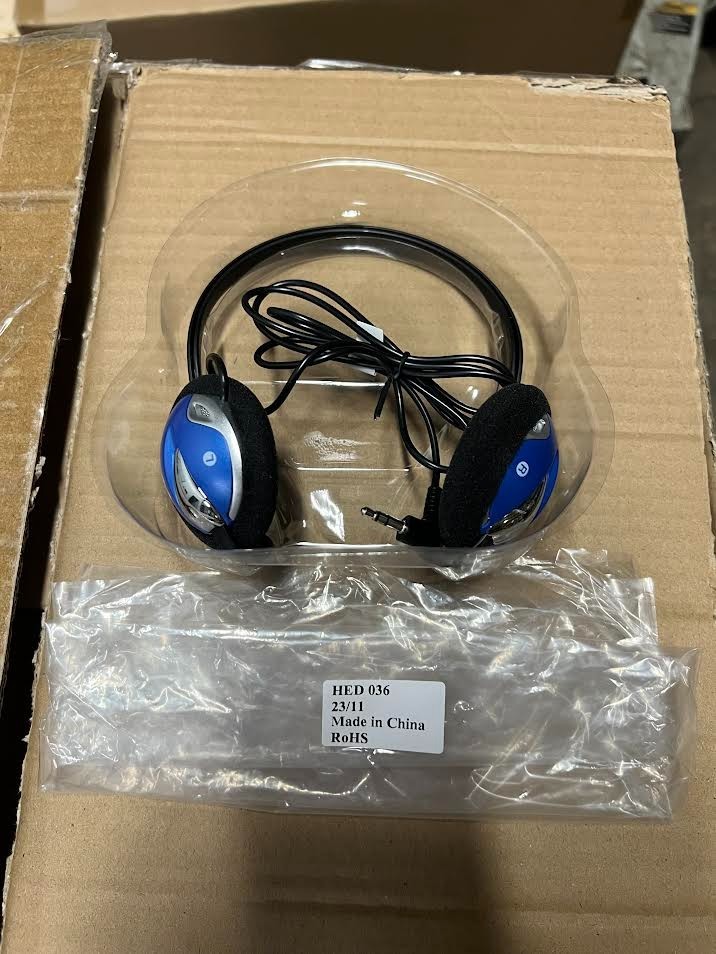 120 Williams Sound HED 036 Rear-wear Stereo Headphones New NIB Factory Sealed