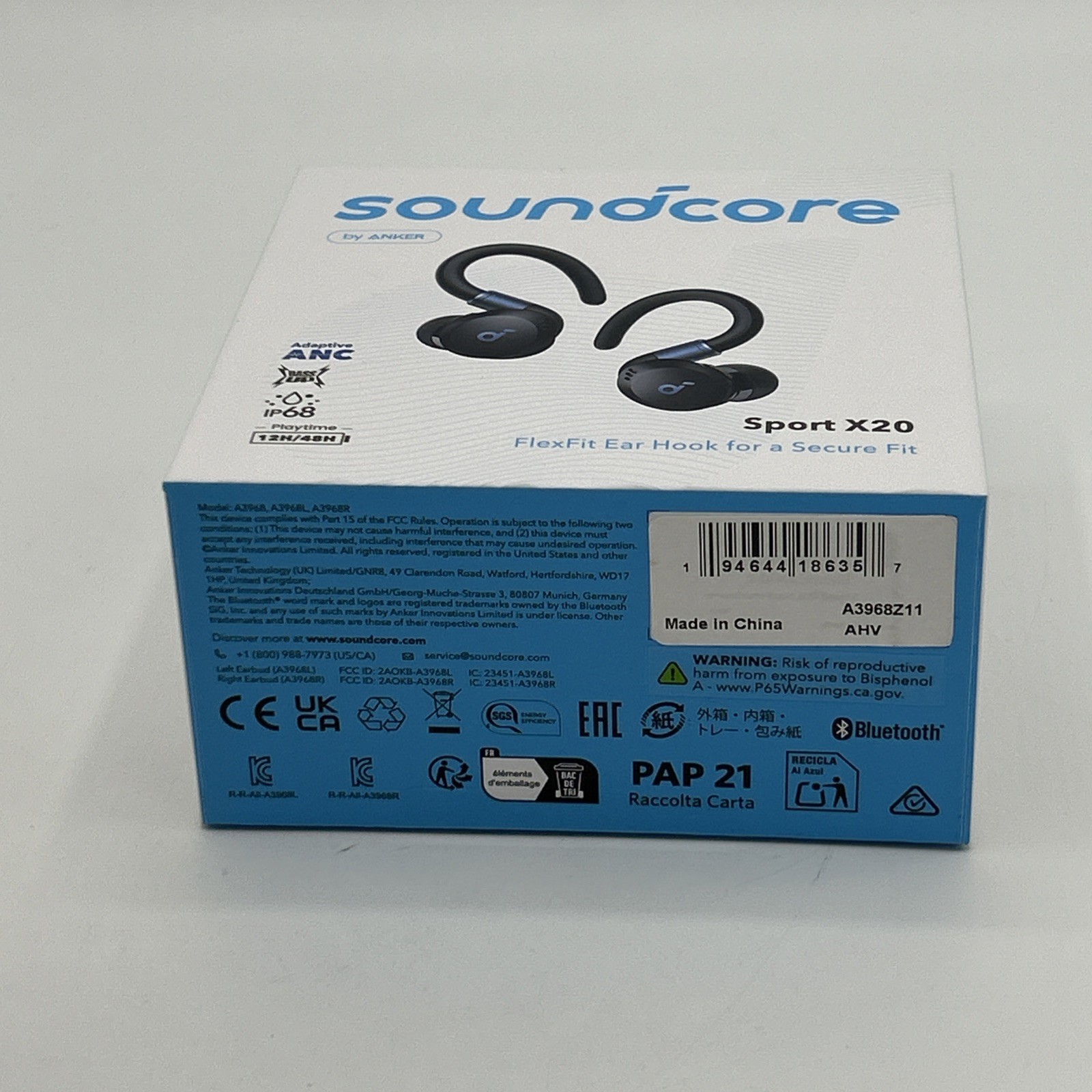 soundcore Sport X20 True-Wireless Earbuds Extendable Sport Ear Hook Noise Cancel