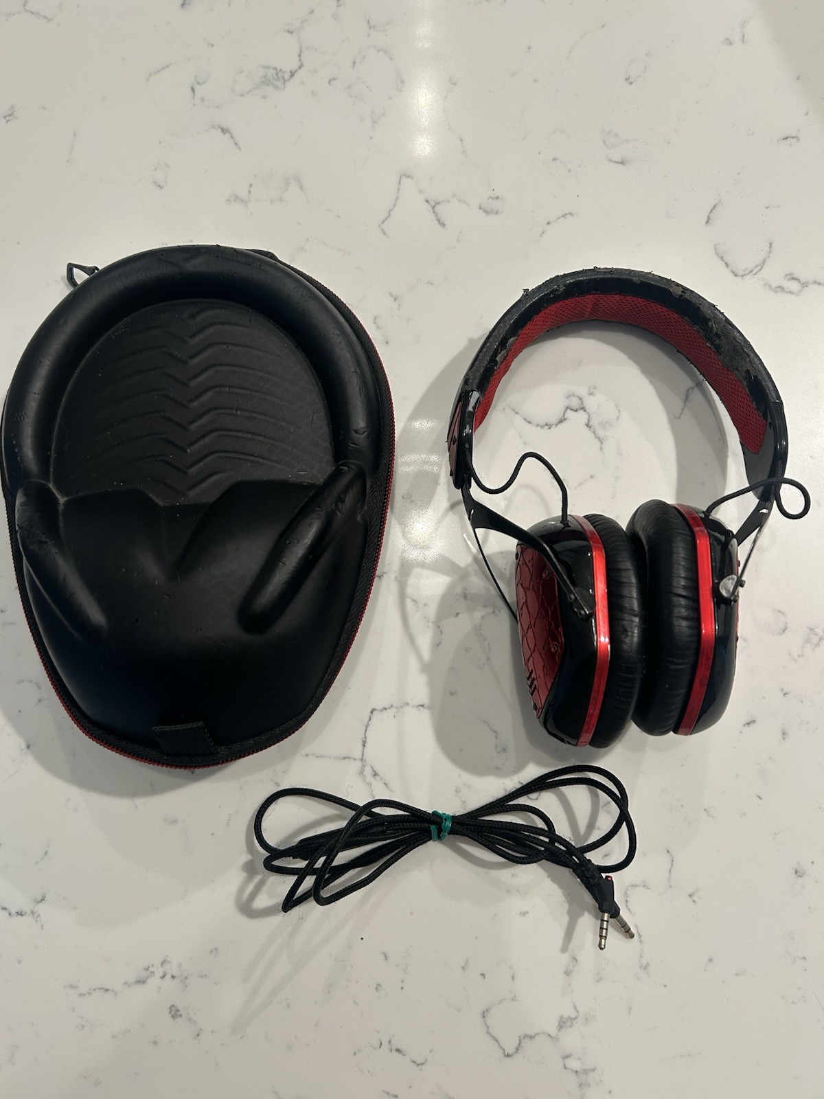 V-MODA Crossfade LP Headphones Red And Black