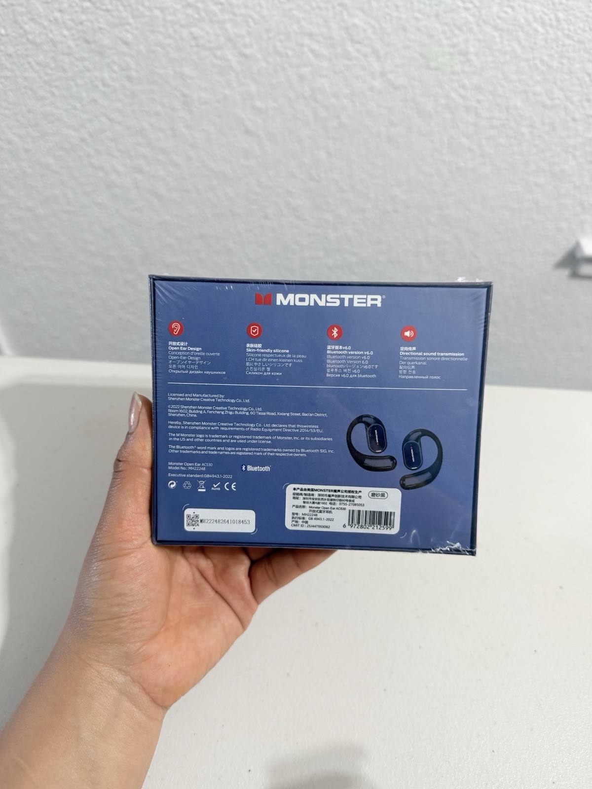 Monster Open Ear AC530 Air Conduction Wireless Earbuds Bluetooth 6.0 *BRAND NEW*