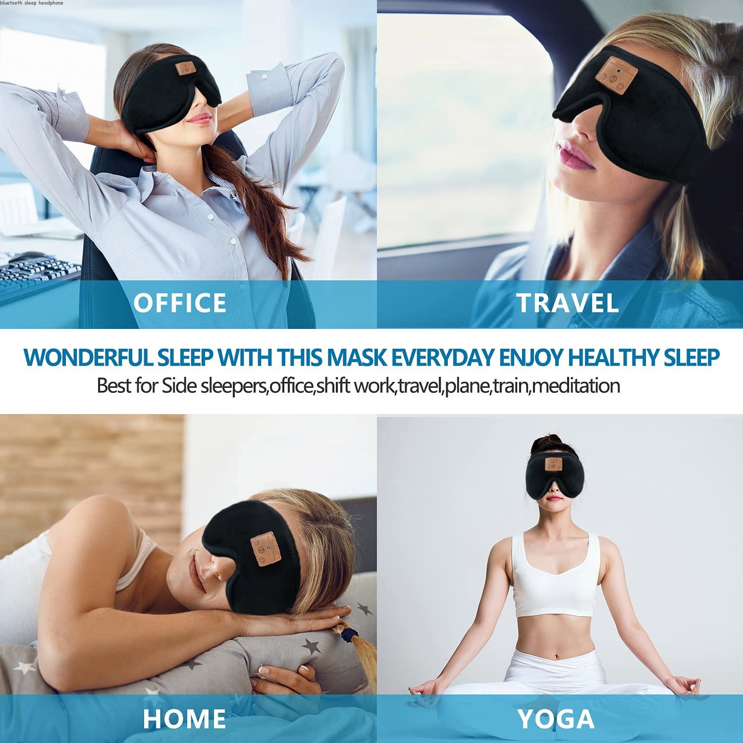 Bluetooth Headband Sleep Mask Headphones,Sleep Headphones Eye Mask Headphone
