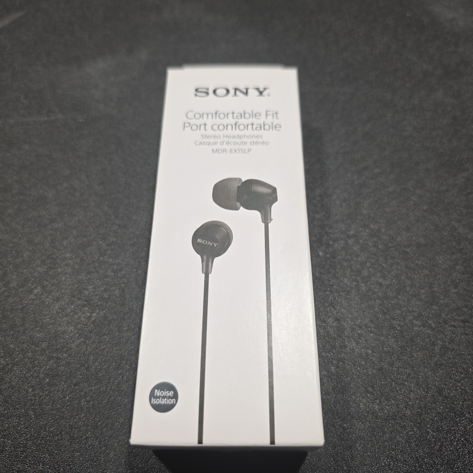 Sony MDREX15LP In-Ear Earbud Stereo Headphones – Black L Shaped Plug Brand New