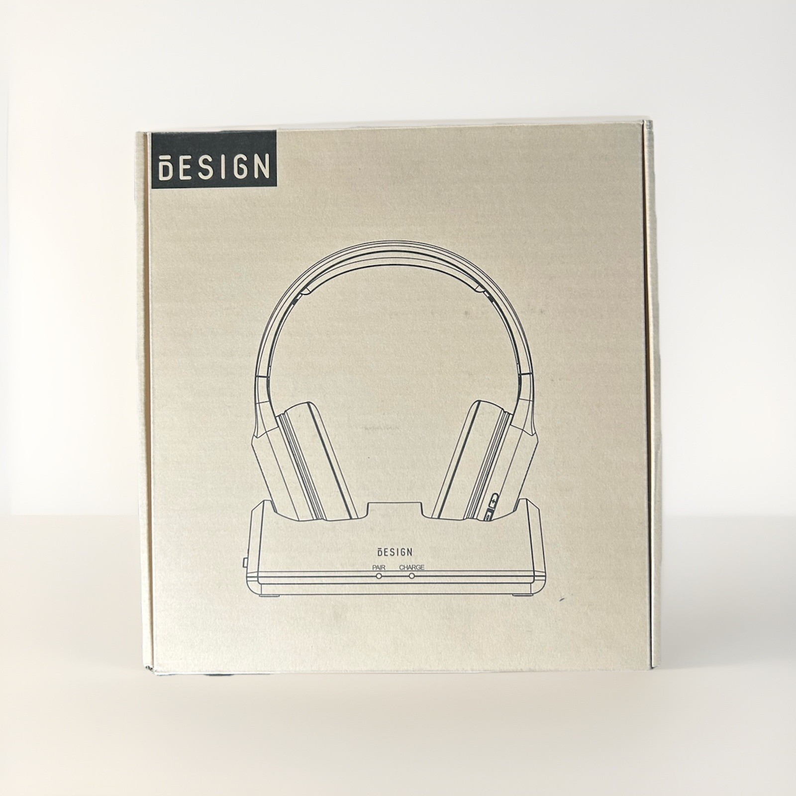 BESIGN BTH01 RF UHF Wireless Over-Ear TV Headphones Stereo Beige 40mm