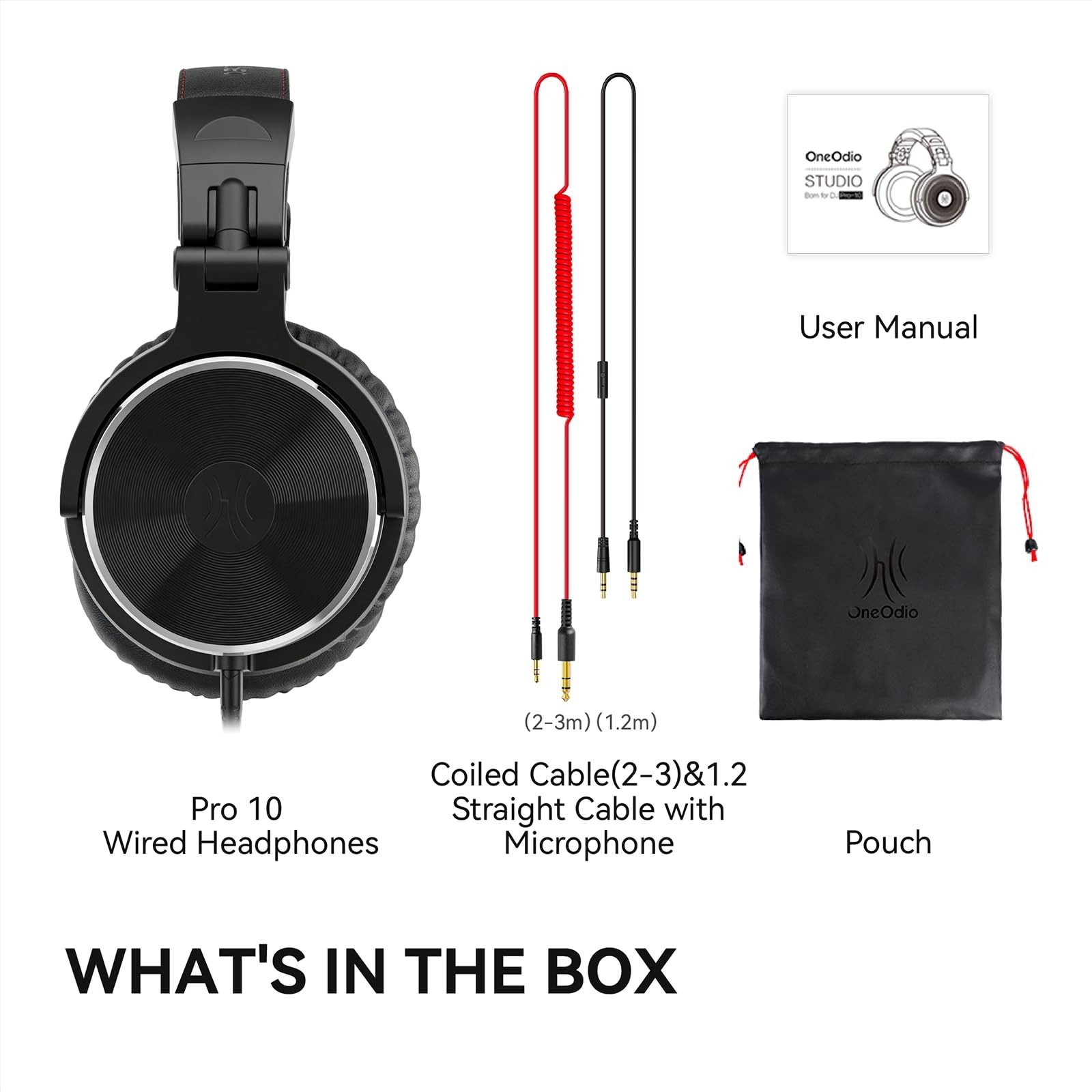 Wired Over Ear Headphones Hi-Res Studio Monitor DJ Stereo Headsets 50mm Drivers